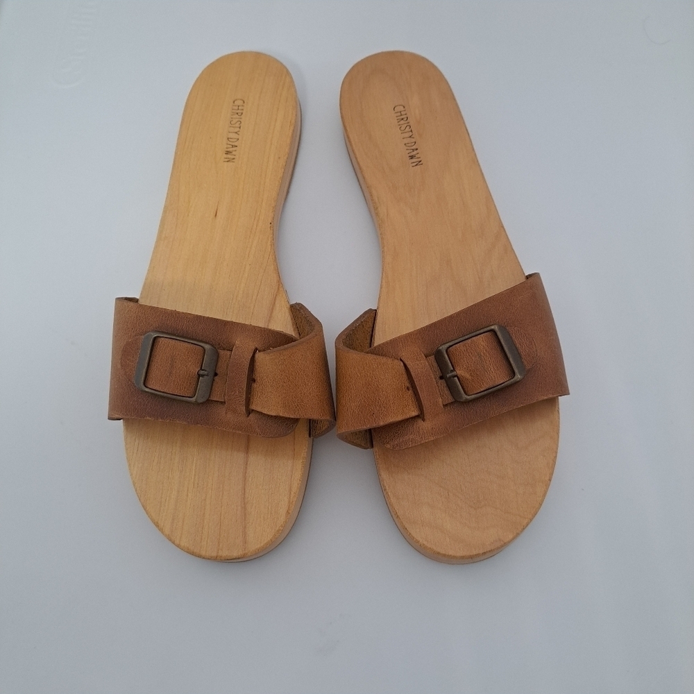 Christy Dawn Ventura Clog Cognac Leather 7 - Picture 8 of 11